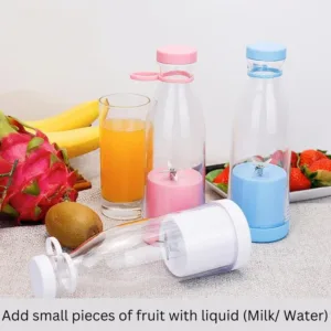 Blender Portable Juicer with 6 Blades 380 Ml Multicolor, Good for camping