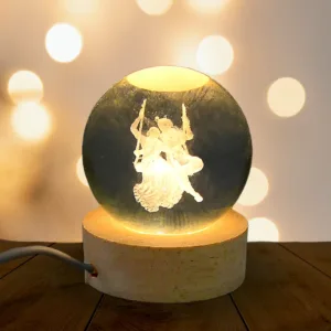 3D Crystal Ball Night Light | Home Decor & Gift for Bedroom, Friends & Family