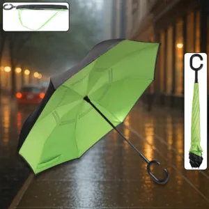 Windproof Reverse Umbrella – Foldable, UV Protection, Stylish Travel Companion (1 Pc / Mix Color)