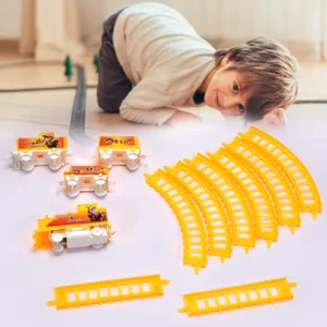 Kids Toy Train Set - High-Speed Battery Operated Train with Track, Lights & Sound