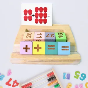 Wooden MathTime for Kids – Educational Math Card Game