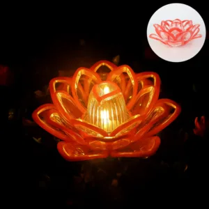 Decorative Lotus-Shaped LED Candle Light – Elegant Floral Lamp for Home & Diwali (1 Pc) 🪔🌺
