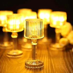 Mini Acrylic LED Crystal Table Lamp – Portable Decorative Desk Light for Diwali (1 Pc) ✨💡