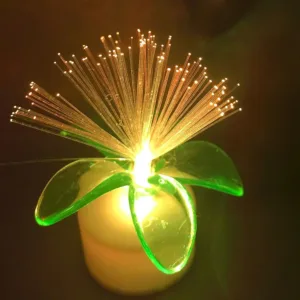 Fiber Optic LED Light – Mini Color Changing Table Centerpiece Candle for Diwali (12 Pcs) 🌈🕯️