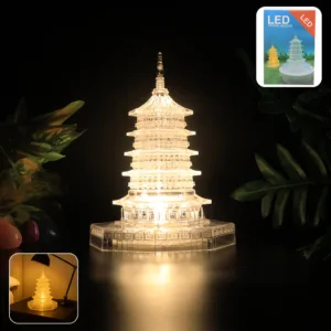 Premium LED Crystal Pagoda Decorative Light – Elegant Home & Festive Décor Lamp (1 Pc) 💡🏯