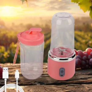 Portable Mini Juicer Blender with Bottle – 2-in-1 Travel Smoothie & Shake Maker Set