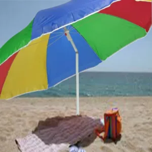 Sun Protection Waterproof Polyester Garden Umbrella for Beach, Lawn & Outdoor Use