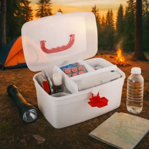 Medical Storage Box with Detachable Tray & Handle – Portable Medicine Organizer